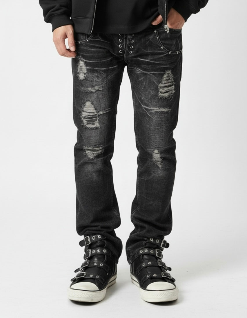 Twin Spine Flared Denim