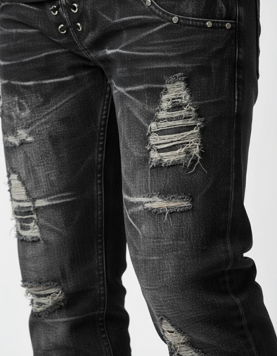 Twin Spine Flared Denim