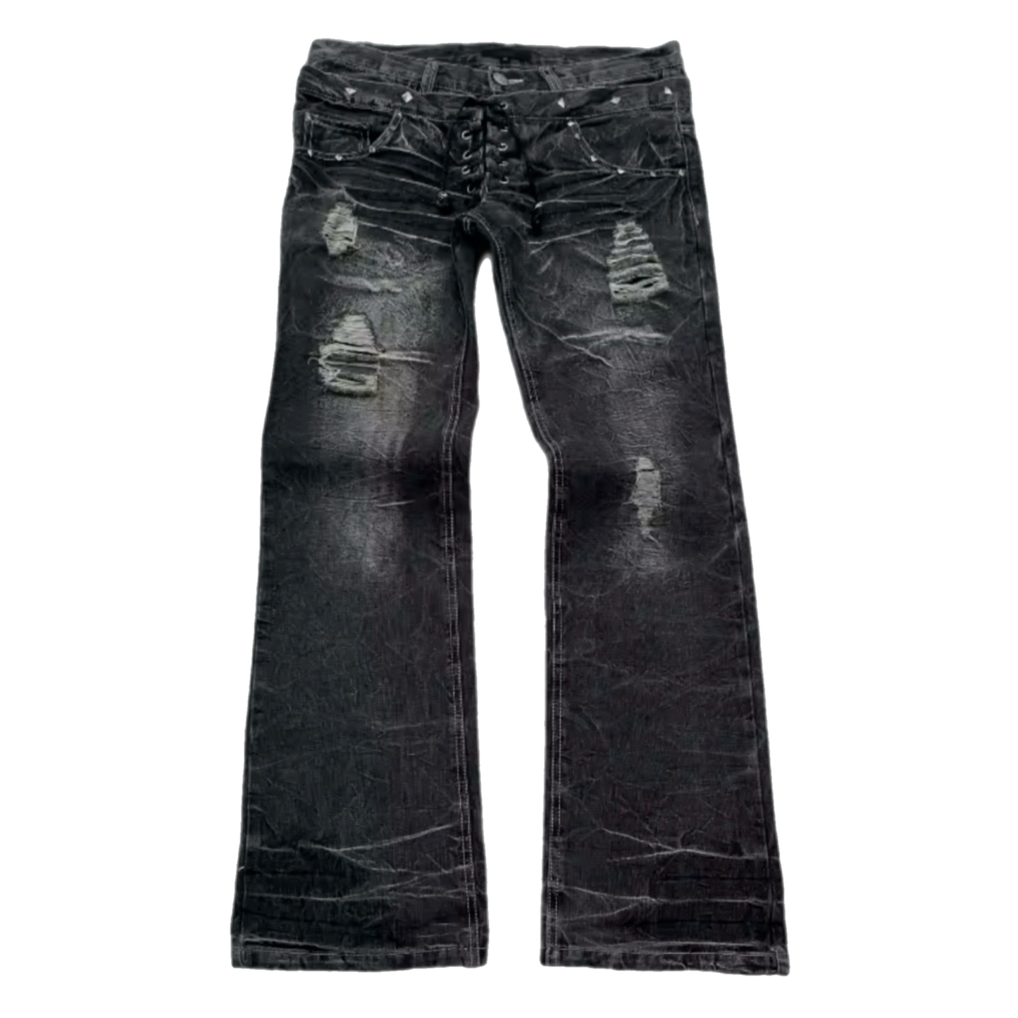 Twin Spine Flared Denim