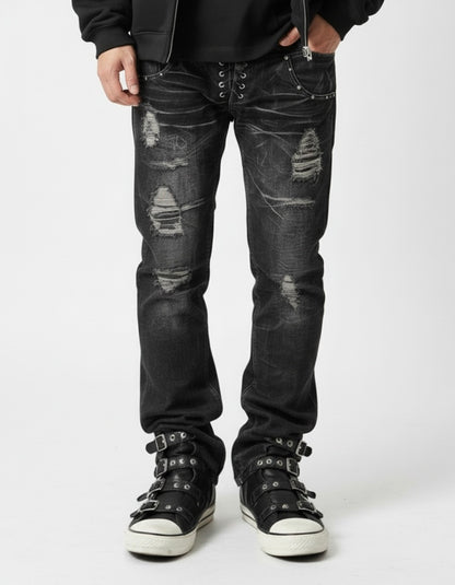 Twin Spine Flared Denim